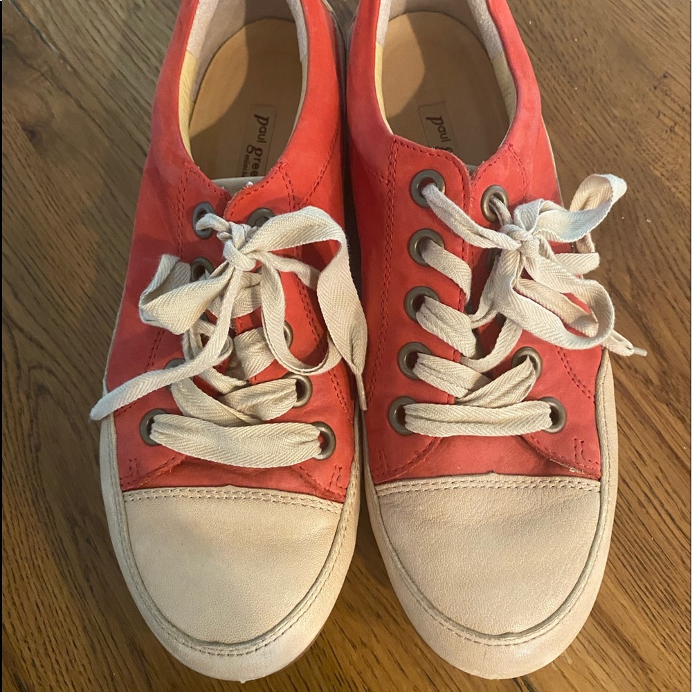 Paul Green red suede sneakers